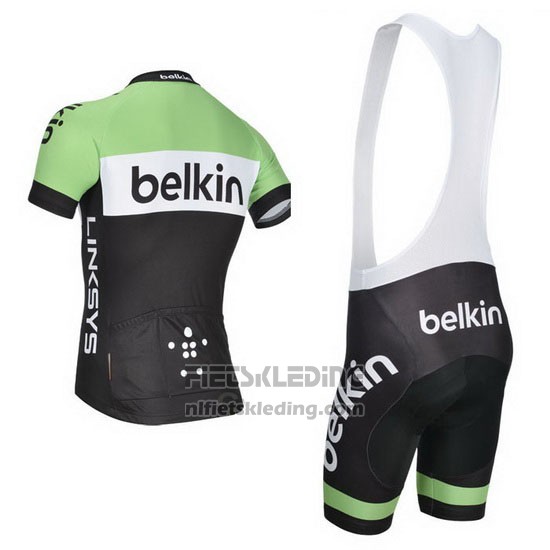 2014 Fietskleding Belkin Groen en Zwart Korte Mouwen en Koersbroek